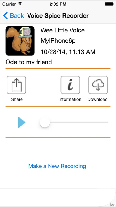 Voice Spice Online Recorder स्क्रीनशॉट