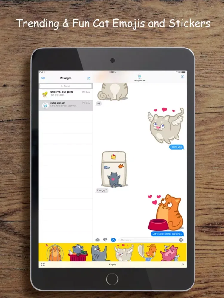 Kittymoji - Trending & Fun Cat Emojis and Stickers iPad 应用截图