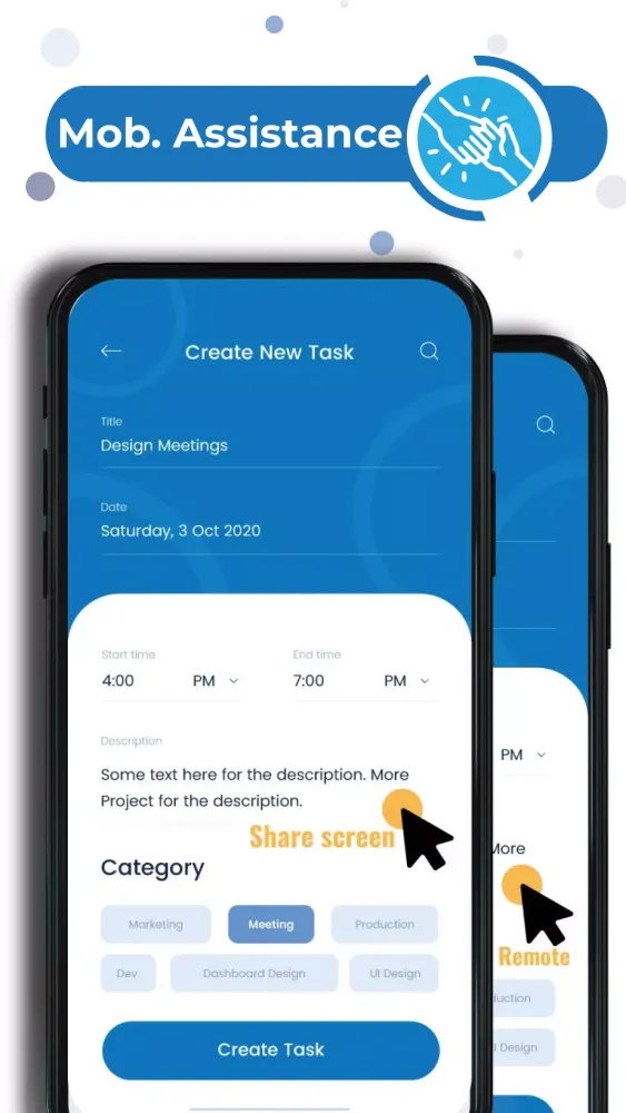 Capturas de tela do Mobile To Mobile Mirroring