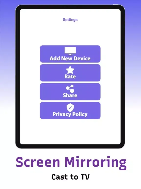 Capturas de tela do Screen Mirroring & Cast to TV iPad 