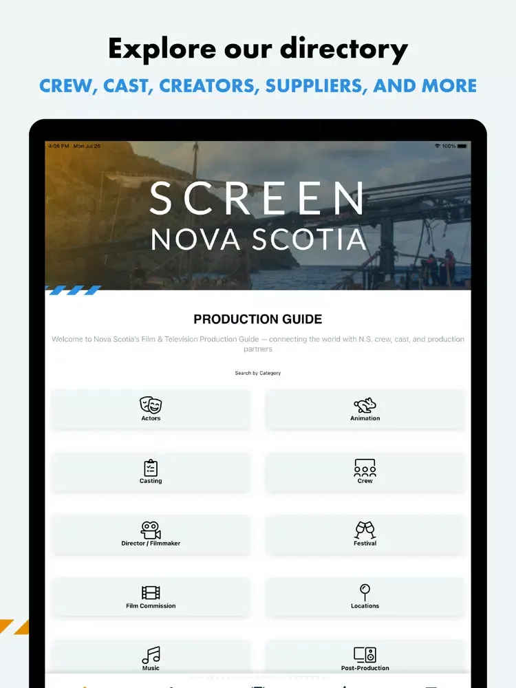 تصاویر Nova Scotia Production Guide iPad 