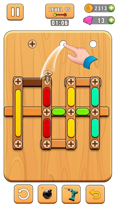 Screw Puzzle Wood Nut and Bolt Screenshots