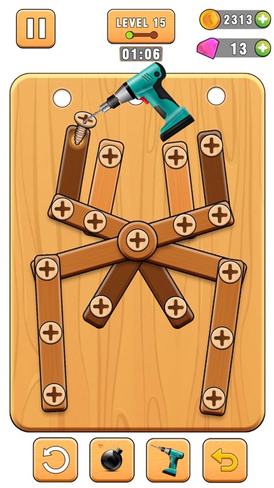 Screw Puzzle Wood Nut and Bolt Screenshots