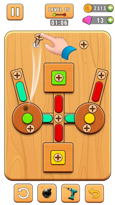 Screw Puzzle Wood Nut and Bolt Screenshots