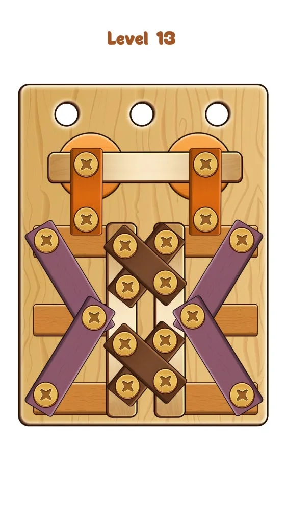 Nuts & Bolts Wood Screw Puzzle Screenshots