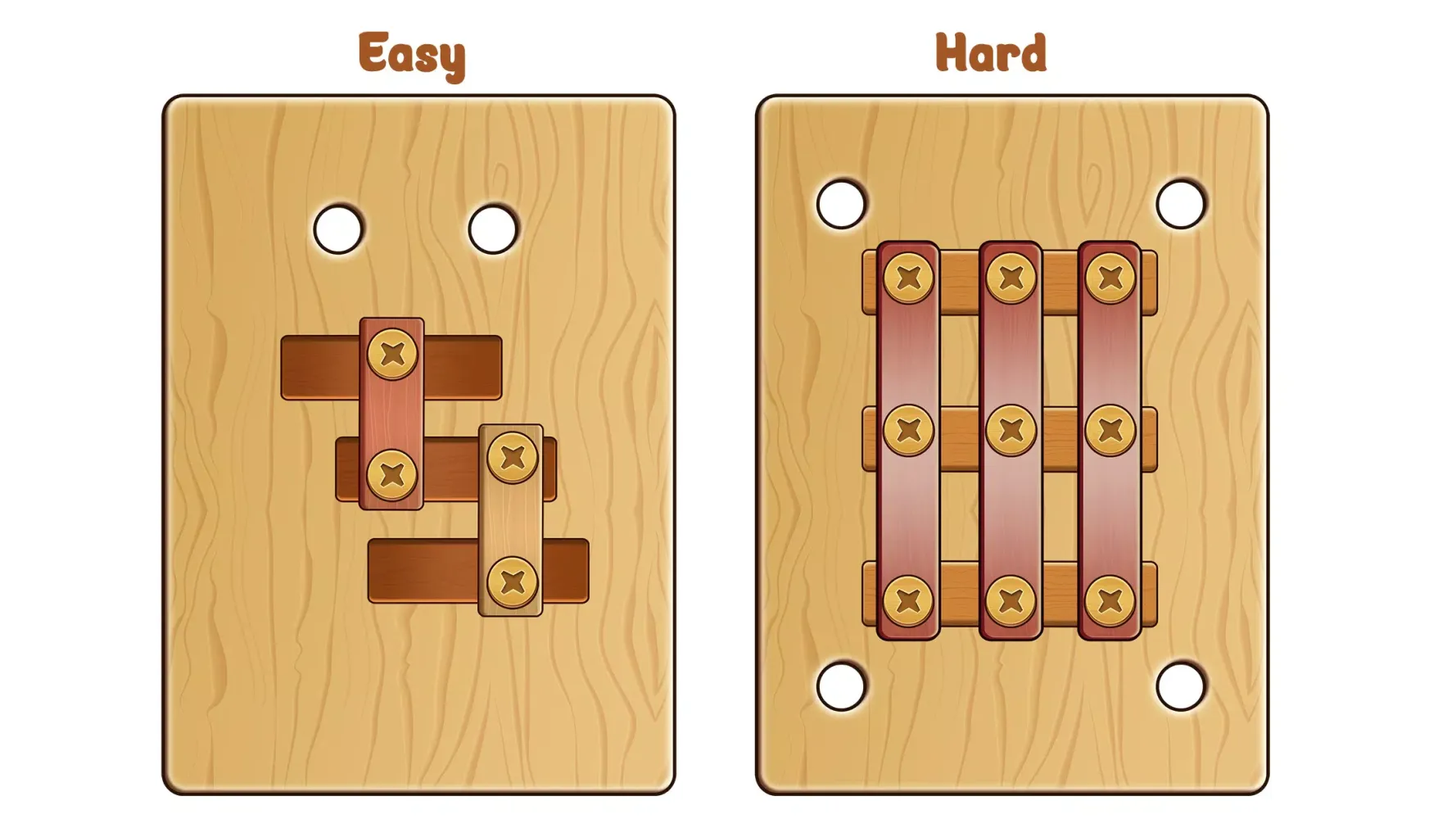 Nuts & Bolts Wood Screw Puzzle Screenshots