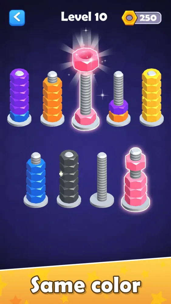 Screw Color Sort: Nuts N Bolts Screenshots