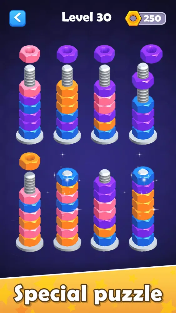 Screw Color Sort: Nuts N Bolts Screenshots