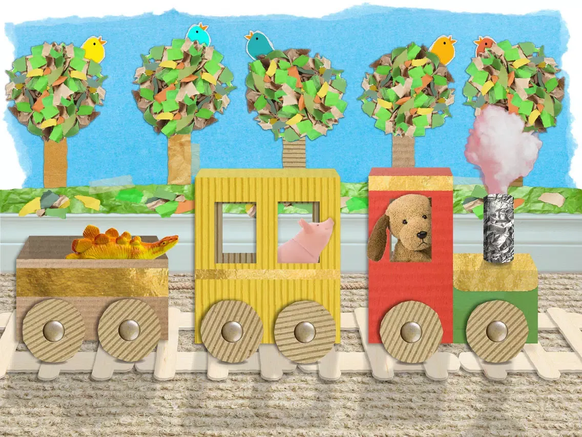 Screenshot di Scribbaloo Train - art and craft train app for toddlers iPad 