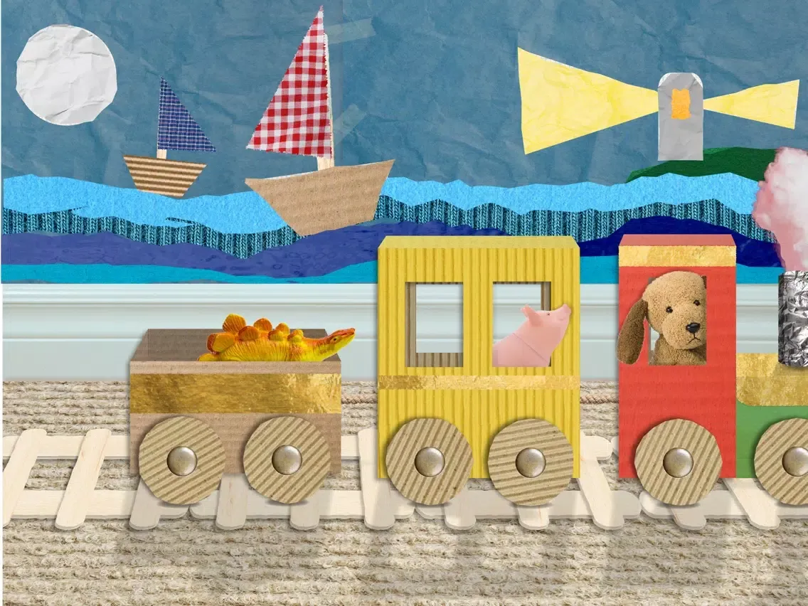 Screenshot di Scribbaloo Train - art and craft train app for toddlers iPad 