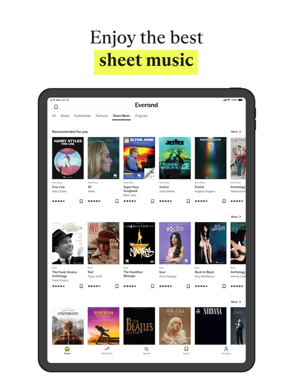 Tangkapan layar Everand: Ebooks and audiobooks iPad