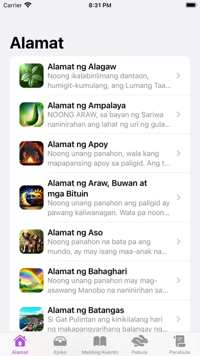 Capturas de tela do Kwentong Pambata: Tagalog