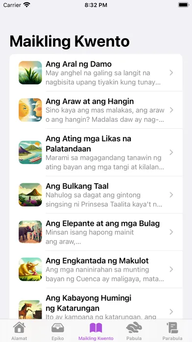 Capturas de tela do Kwentong Pambata: Tagalog
