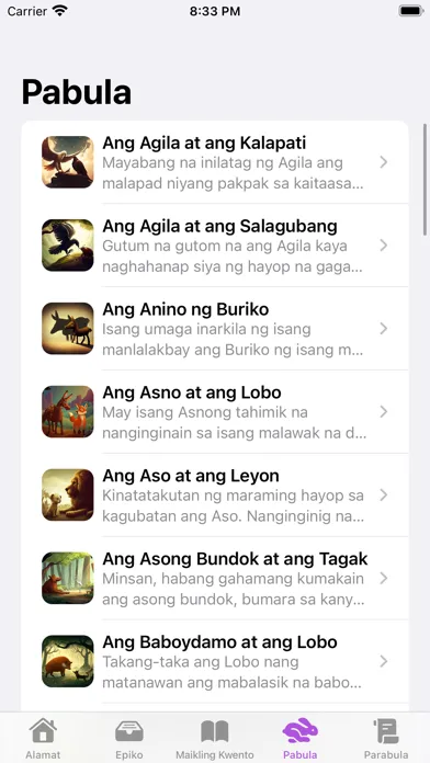 Capturas de tela do Kwentong Pambata: Tagalog