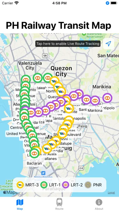 Captures d'écran de PH Railway Transit - MRT & LRT