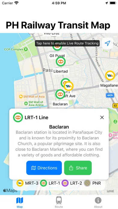 Captures d'écran de PH Railway Transit - MRT & LRT