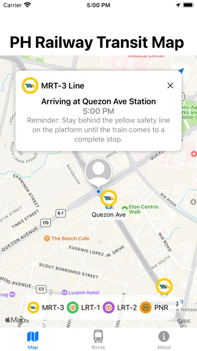 Captures d'écran de PH Railway Transit - MRT & LRT