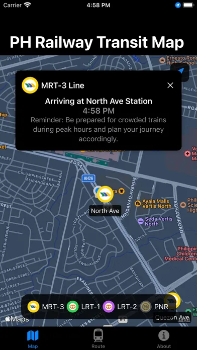Captures d'écran de PH Railway Transit - MRT & LRT