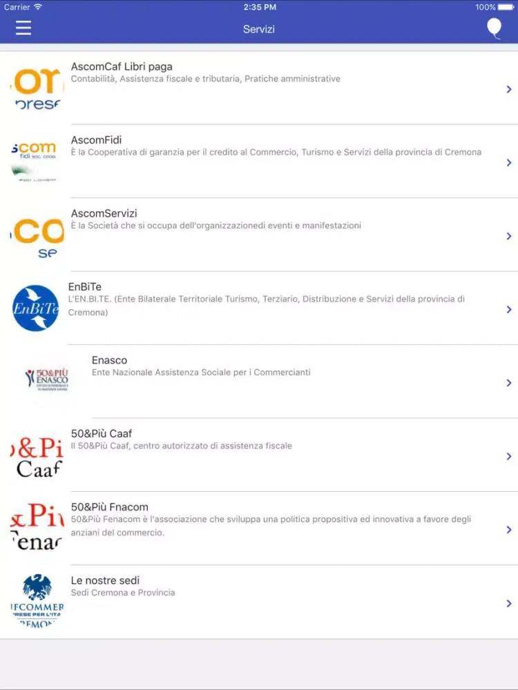 Capturas de pantalla de ConfCommercio Cremona iPad 