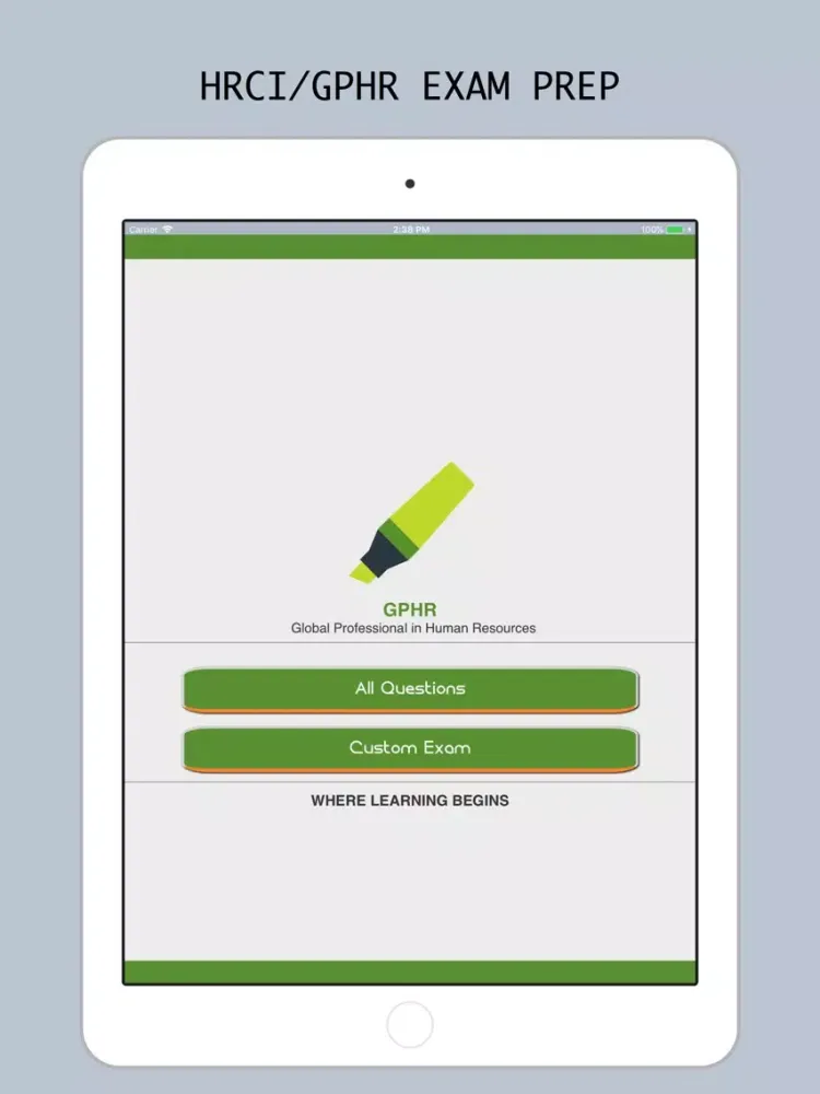 GPHR Test Prep 2018 iPad 应用截图