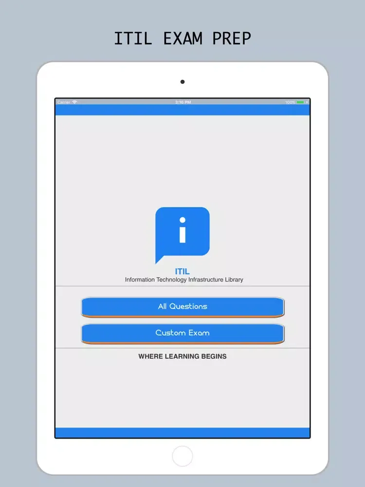 Tangkapan skrin ITIL Foundation Test Prep 2018 iPad 