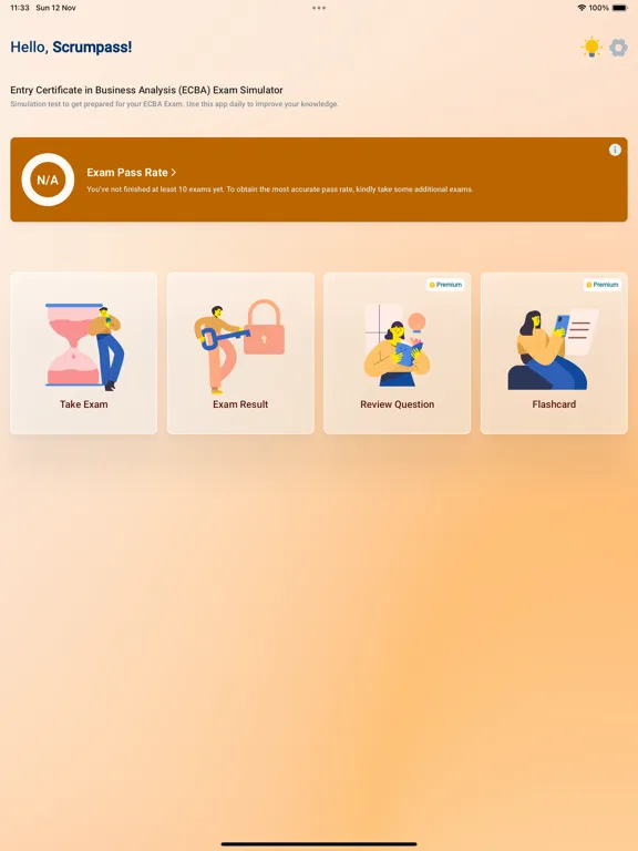ECBA Exam Simulator iPad  Screenshots
