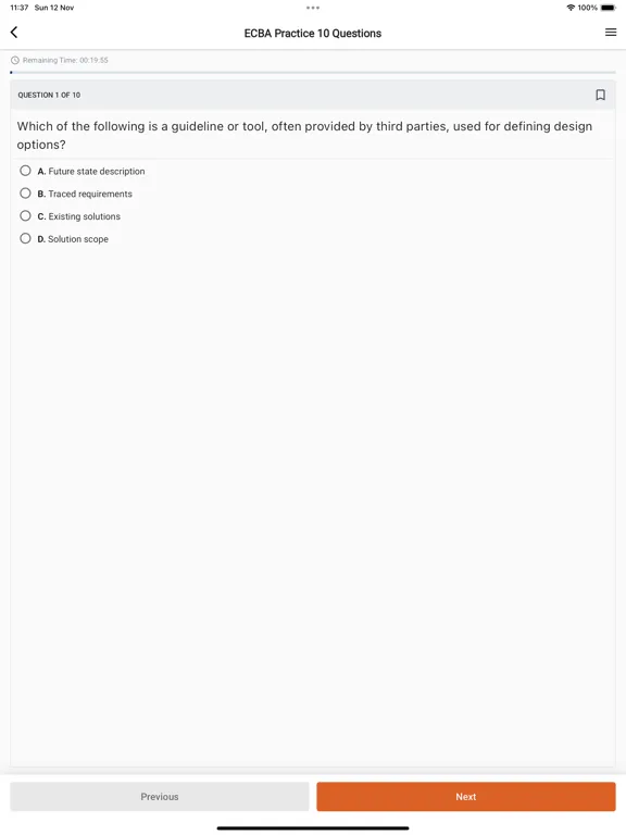 ECBA Exam Simulator iPad  Screenshots