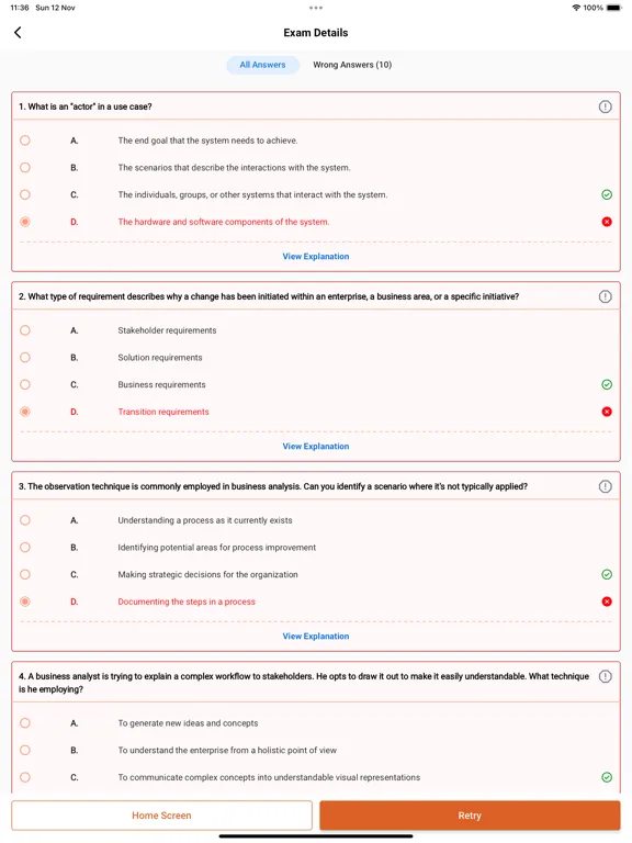 ECBA Exam Simulator iPad  Screenshots