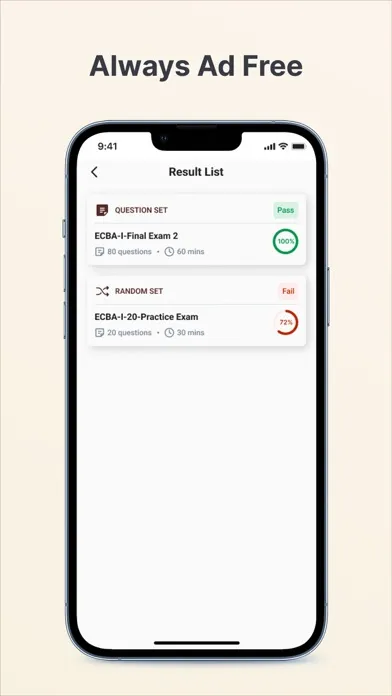 ECBA Exam Simulator Screenshots