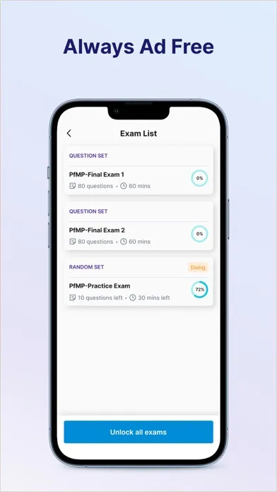 PfMP Exam Simulator Screenshots