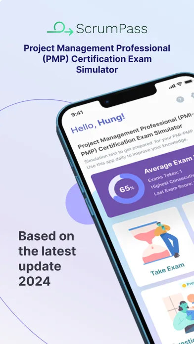 Tangkapan layar PMP Exam Simulator