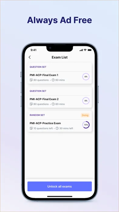 Tangkapan layar PMP Exam Simulator
