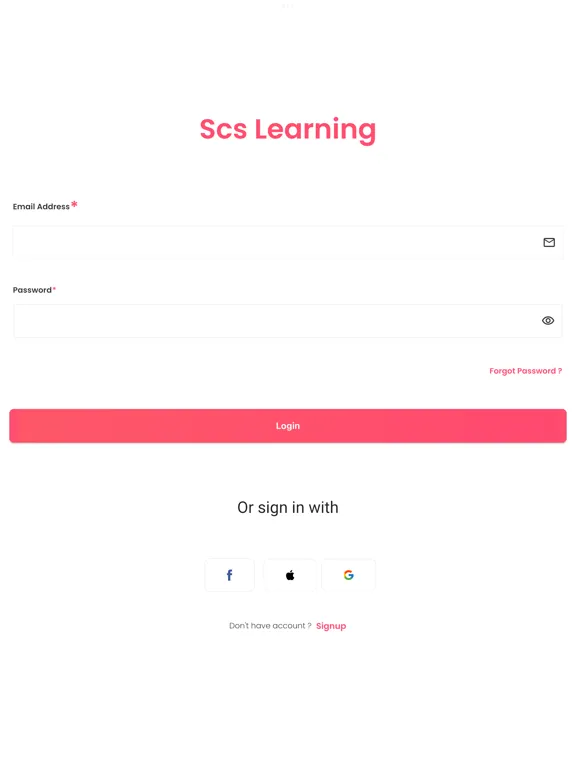 Tangkapan layar SCS Learning iPad 