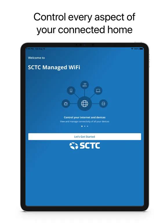 ภาพหน้าจอของ SCTC Managed WiFi iPad 
