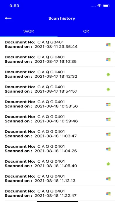 ICAT SeQR Scan স্ক্রিনশট