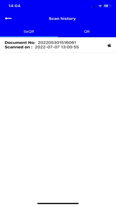 Capturas de tela do MMK SeQR Scan