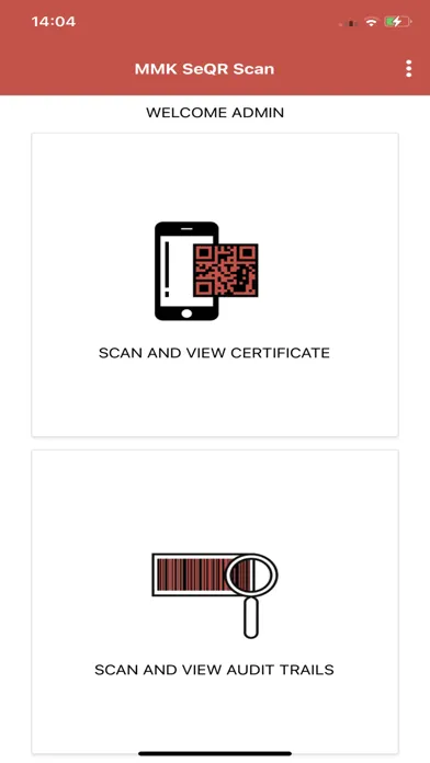 Capturas de tela do MMK SeQR Scan