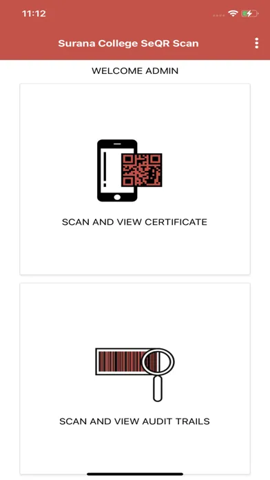 Tangkapan skrin Surana College SeQR Scan