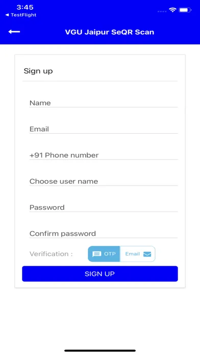 ภาพหน้าจอของ VGU Jaipur SeQR Scan
