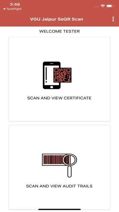 ภาพหน้าจอของ VGU Jaipur SeQR Scan