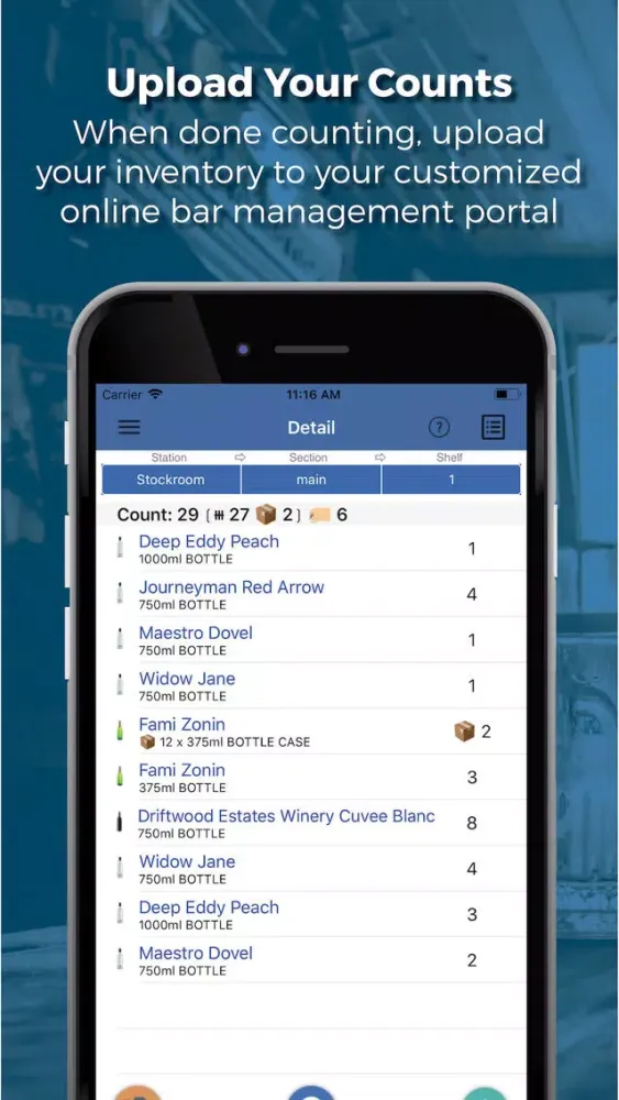Bevinco Mobile - Bar Inventory Screenshots