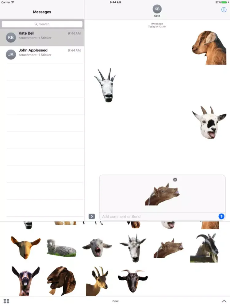 Goat Zoo Stickers iPad  Ekran Görüntüleri