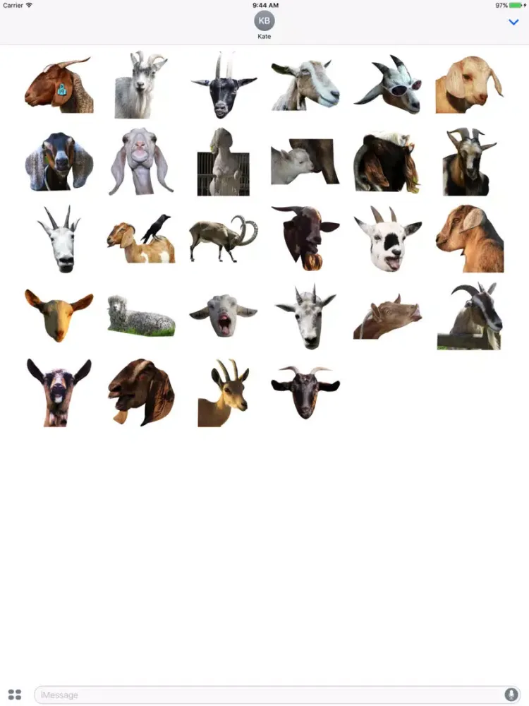 Goat Zoo Stickers iPad  Ekran Görüntüleri