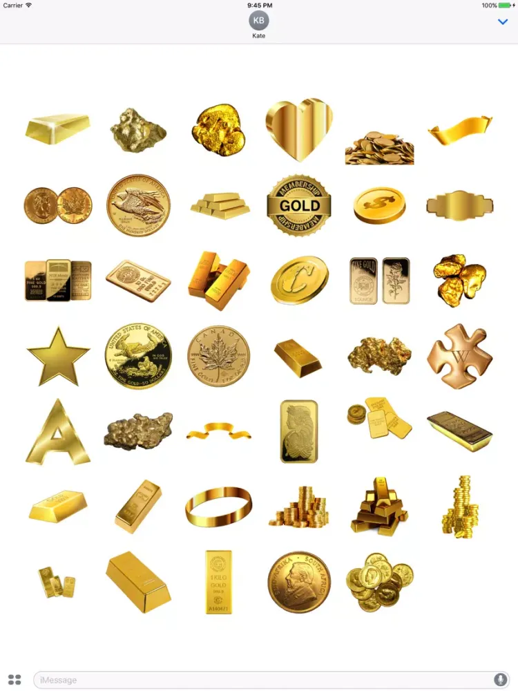 Gold Stickers Pack iPad  スクリーンショット