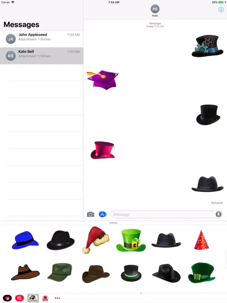 Скриншоты Fun Hat Stickers! iPad 