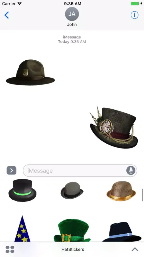 Скриншоты Fun Hat Stickers!