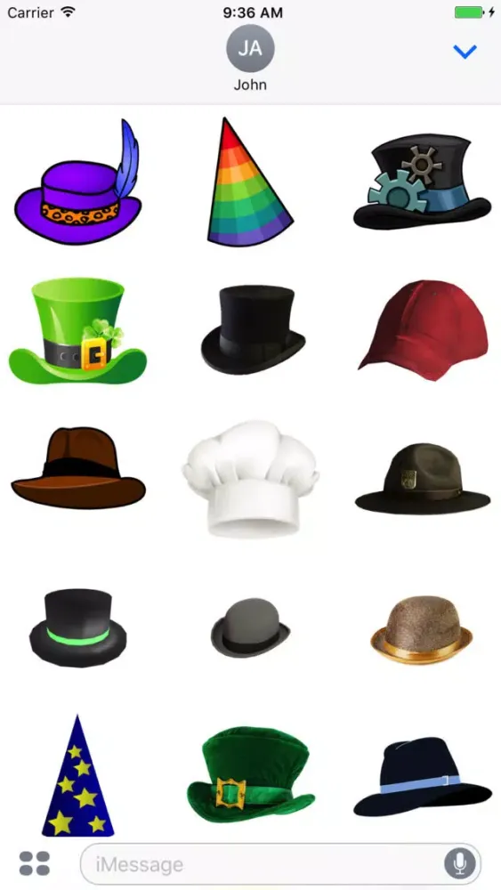 Скриншоты Fun Hat Stickers!