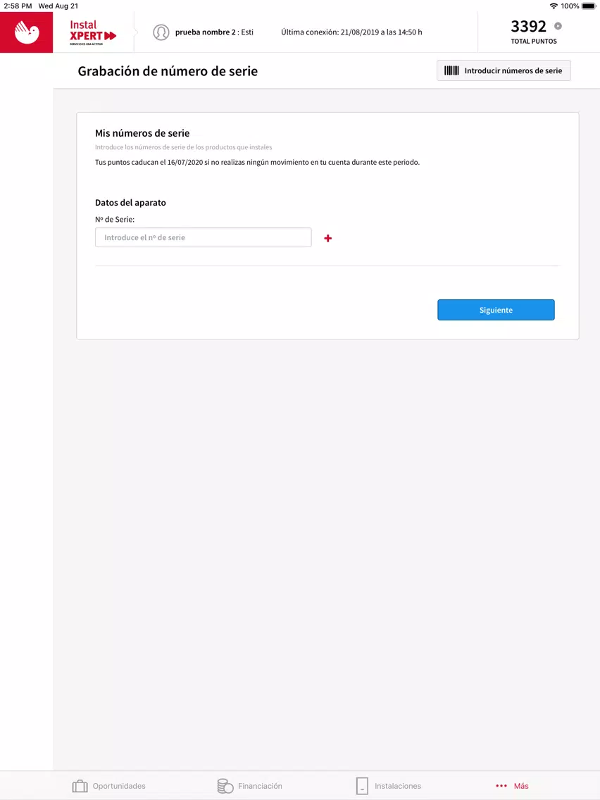 Tangkapan skrin Instal CONNECT iPad 