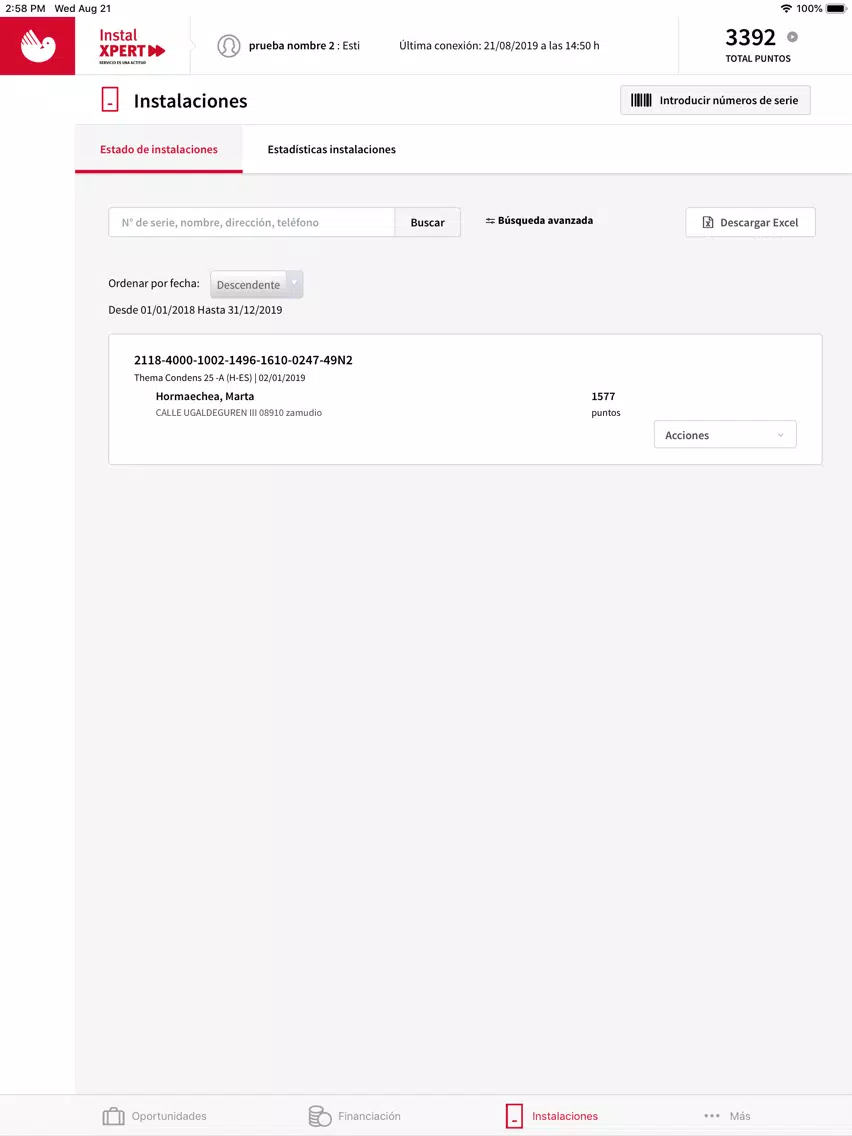 Tangkapan skrin Instal CONNECT iPad 