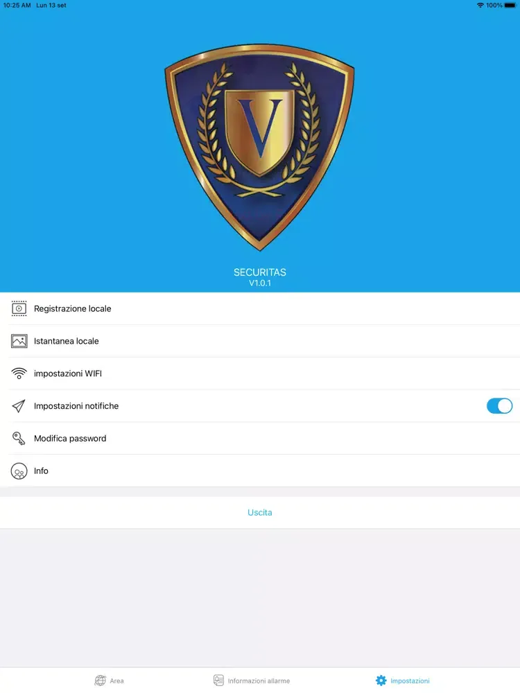 SECURITAS iPad  Screenshots